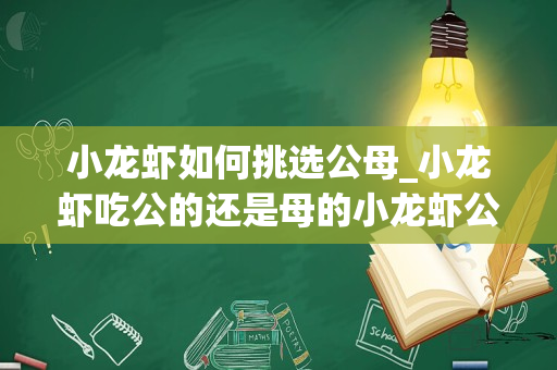 小龙虾如何挑选公母_小龙虾吃公的还是母的小龙虾公母怎么分辨