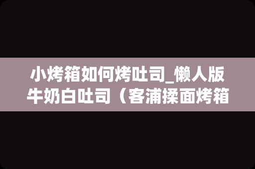 小烤箱如何烤吐司_懒人版牛奶白吐司（客浦揉面烤箱步骤详解）怎么做